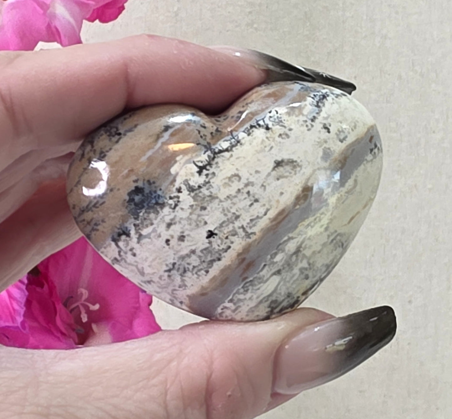Dendritic Agate Heart