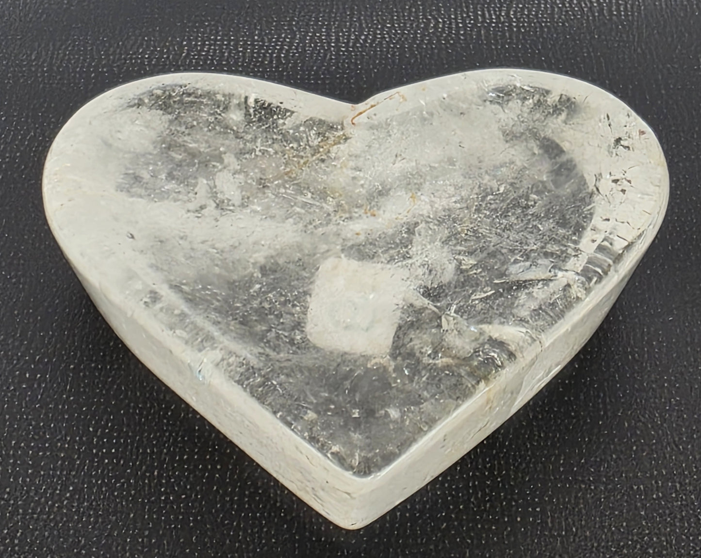 Clear Quatz Heart Dish