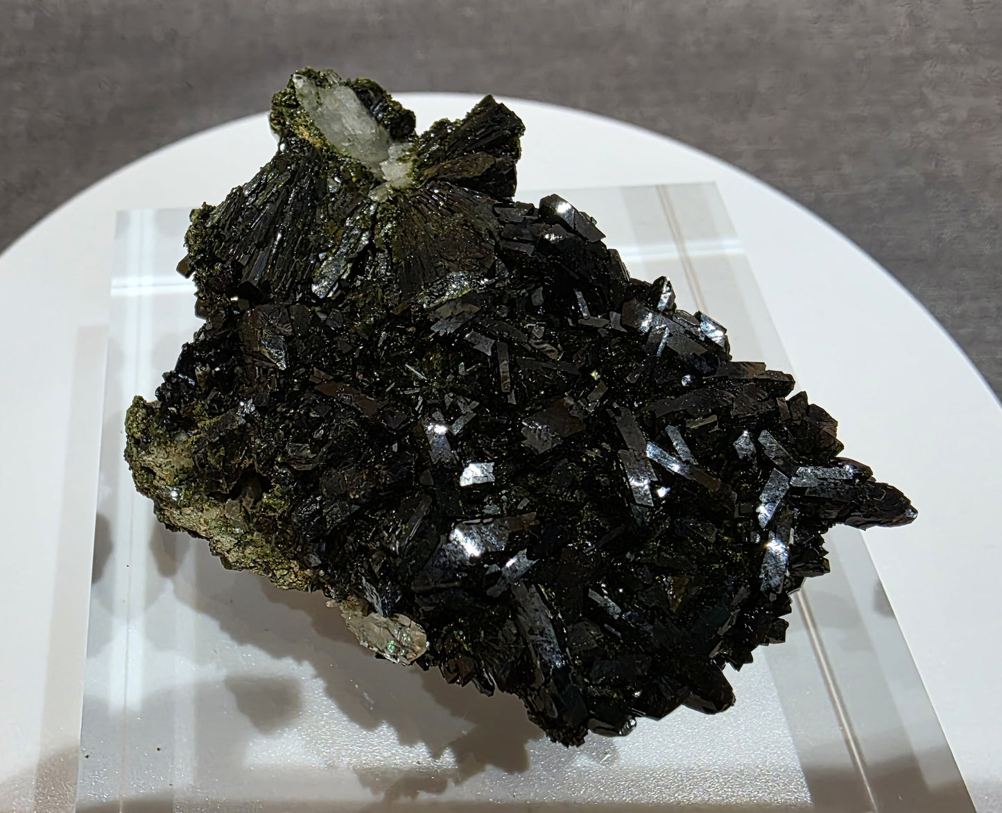 Black Epidote with Quartz