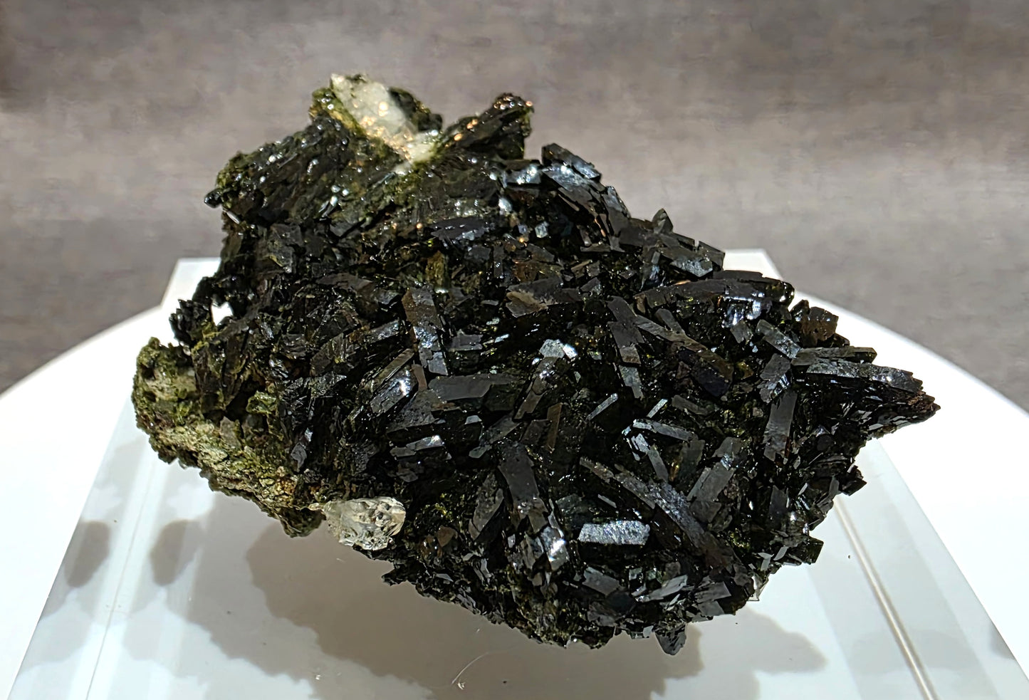 Black Epidote with Quartz