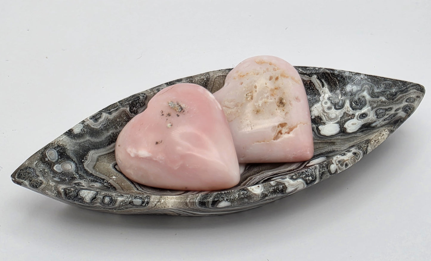 Peruvian Pink Opal Hearts