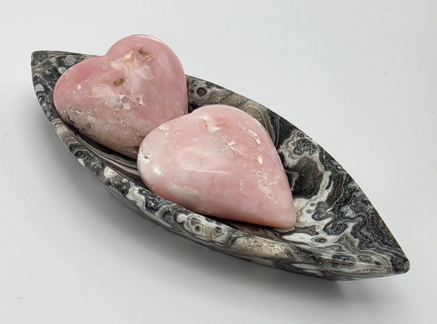 Peruvian Pink Opal Hearts