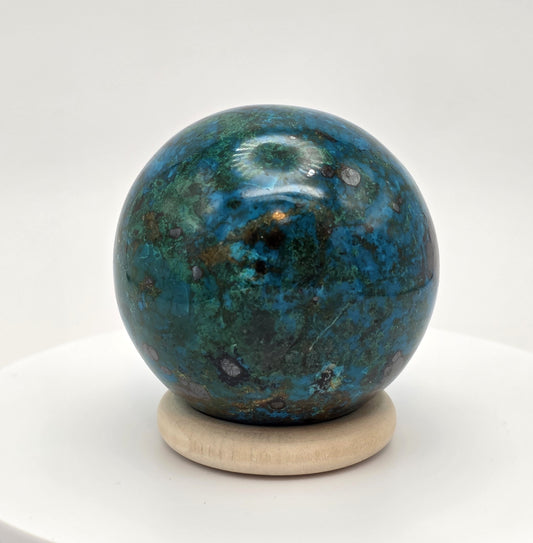 Crysocolla and Malachite Sphere