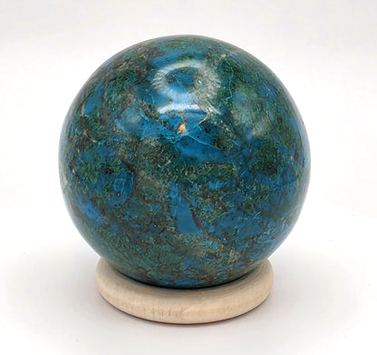 Chrysocolla and Malachite Sphere