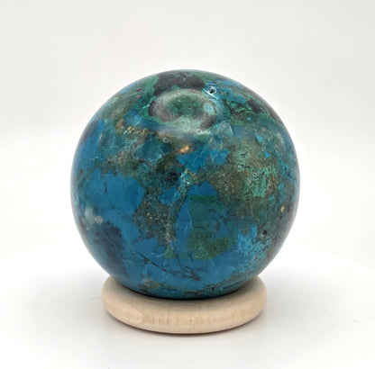 Chrysocolla and Malachite Sphere