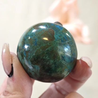 Chrysocolla and Malachite Sphere