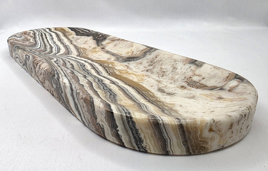 Large Banded Zebra Calcite Dish