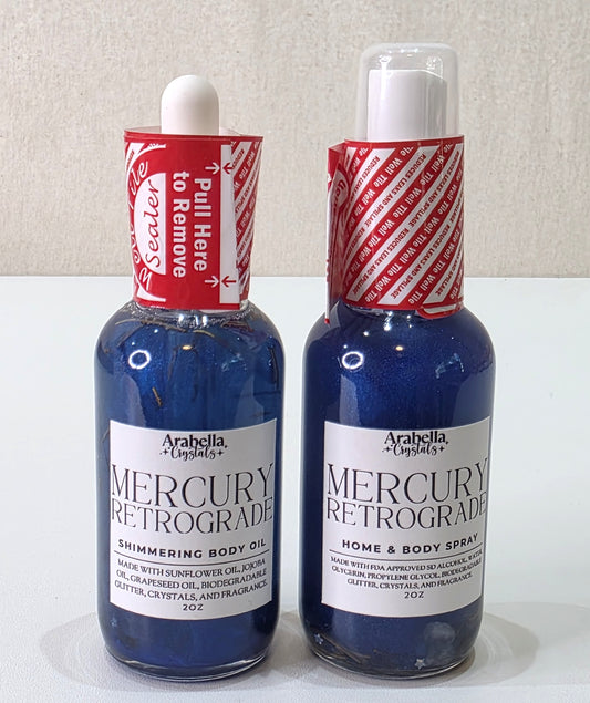 Mercury Retrograde Body Oil and Home Spray Bundle