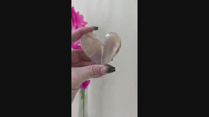 Blue Flash 3D Moonstone Heart