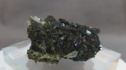 Black Epidote with Quartz