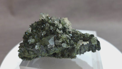 Black Epidote with Quartz